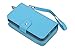 iPhone 7 Case, iPhone 7 Zipper Wallet Case, Pasonomi PU Leather Protective Shell Detachable Folio Flip Holster Carrying Case with Strap and Card Holder for iPhone 7 (Blue)