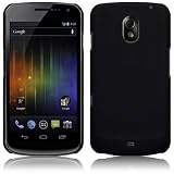 SAMSUNG GALAXY NEXUS BLACK RUBBERISED ONE-PIECE SNAP FIT CASE, IN QUBITS RETAIL PACKAGING