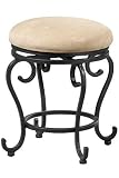 Rolled Backless Swivel Vanity Stool