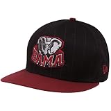 NCAA New Era Alabama Crimson Tide Black-Crimson 9FIFTY Pinstripe Snapback Adjustable Hat