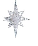 Bethlehem Lighting Indoor Outdoor 18-Inch 120-Light Star of Bethlehem with Sphere, Clear
