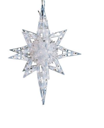 Bethlehem Lighting Indoor/Outdoor 18-Inch 120-Light Star of Bethlehem with Sphere, Clear