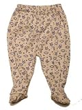 Organic Cotton Footy Baby Pants Blue night print (Size=50-68(0-6mo))