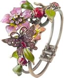 BettyK Butterfly Pink Floral Bangle - B000BZWTS0