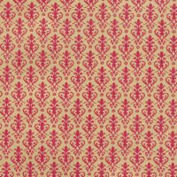 Victorian Red on Gold Wallpaper - Dollhouse Miniature