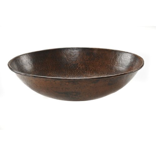 Oval Wired Rimmed Vessel Copper Sink