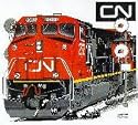 Canadian National C44-9W Railroad Train T-Shirt Tee Shirt