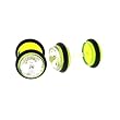 Yellow Acrylic Faux Plug With Clear CZ - 16g Acrylic Stud - 0g Fake Plug - Sold as a Pair