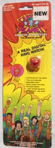 Captain Planet and the Planeteers Ma-Ti's Red Heart Power Ring / Digital Watch