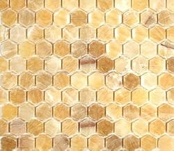 Honey Onyx Hexagon 1" Marble Tile Premium Honed