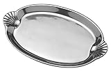 Wilton Armetale Scallop Handle Large Oval Tray