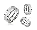 8mm Men's Beveled Edge Tunsten Carbide Ring Wedding Band with White Carbon Fiber Inlay Size 12