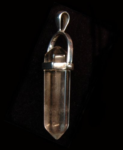 Click here to buy Smokey Crystal Quartz Double Terminated Point Pendant - Sterling Silver by Toltec Trading Company.