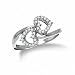 1/4 carat dtw double heart ring