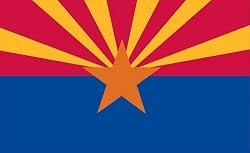 Valley Forge Nylon Arizona State Flag, measures 3-Foot x 5-Foot