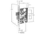 BALDWIN MORTISE LOCK AGED BRASS LEFT