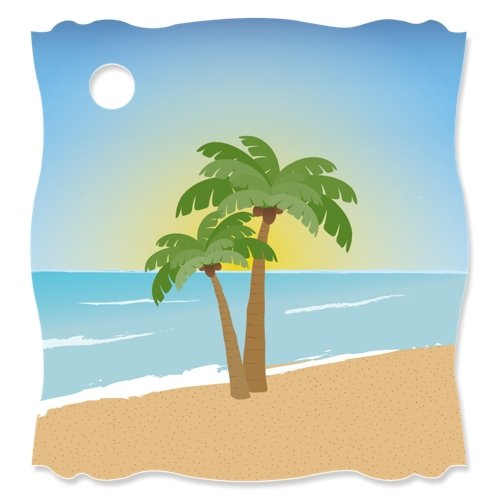 Beach Wedding – Die-Cut Party Favor Gift Tags (set of 20)