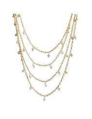 Tumbled Labradorite Double Strand Gold Vermeil Necklace