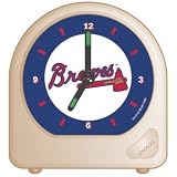 ATLANTA BRAVES Team Logo ALARM CLOCK with Snooze Option (2 .75" Wide x 2.75 Tall)