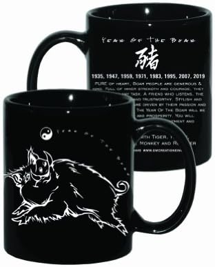 Asian Oriental Chinese Zodiac Coffee &amp; Tea Mug Hi NRG Boar: Birth Years 1923 1935 1947 1959 1971 1983 1995 2007 2019