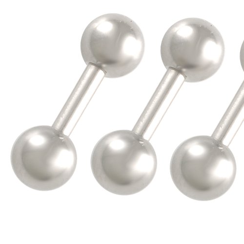 14g 14 gauge 1.6mm 1/4 Inches 6mm steel eyebrow lip bars ear tragus rings straight barbell 5mm AQKY 3Pcs