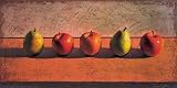 Apples And Pears II - Artist: Darashkevich - Art Print on Canvas - Image Size: 39.25 by 19.50 inches Art Print on Canvas