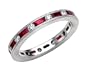 1.95 cttw Karina B(tm) Genuine Ruby Eternity Band - Platinum, 18kt White or Yellow Gold