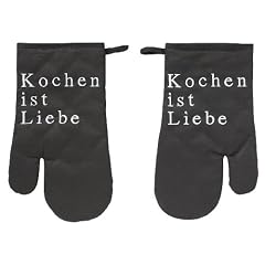 Kochhandschuh 2er Set Poesie et table 'Kochen ist Liebe' von R�der