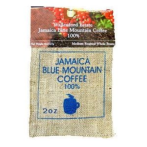 Jamaica Blue Mountain Coffee 2oz Burlap Bag ground by 