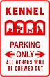KENNEL PARKING pet board cat dog NEW sign