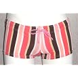 Coral Stripe Drawstring Square-Cut Boy-Short