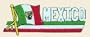 Mexico with Flag Logo Embroidered Iron on or Sew on Patch