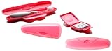 RADIUS Women's Travel Case Kit (4 pieces - Toothbrush, Razor, Tampon and Compact Tampon) - Ibis Rose color