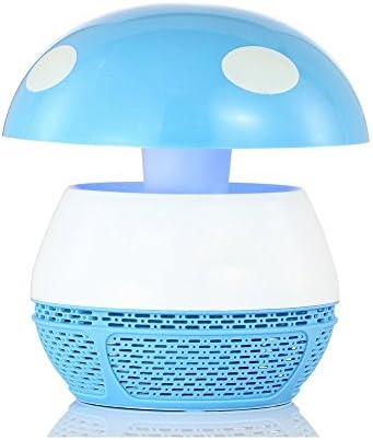 Noedge Photocatalytic Mosquito Inhaler Lamp - Fly Killer for Indoor Use - Cute Night Light Ultra Silent USB/AC 110V-220V (Blue)