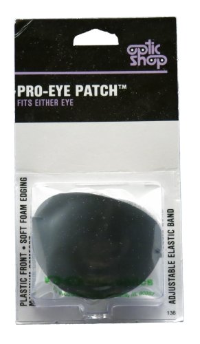 Pro-eye patch--plastic front black eye patch