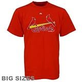 St Louis Cardinals Red Big Sizes Wordmark T-shirt