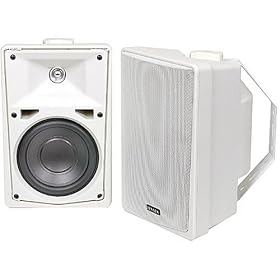 Jensen J052W Indoor Outdoor 2-Way Speakers, White by 