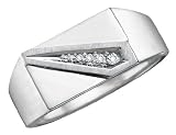 Men's Diamond Ring in White Gold