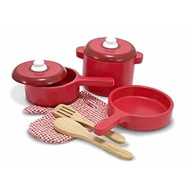 Click here to buy Melissa and Doug Deluxe Wooden Kitchen Accessory Set by Melissa & Doug.