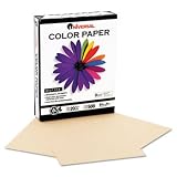 Colored Paper, 20lb., 8-1/2 x 11, Tan, 500 Sheets/Ream