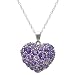 Sterling Silver Amethyst Heart Pendant, 18