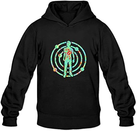 TMILLER Men's Kid Cudi Satellite Flight The Journey To Mother Moon Hoodied Sweatshirt Size L Black