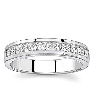 Platinum Princess-Cut Diamond Band (H/SI2, 1 ct. tw.)
