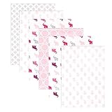 Luvable Friends Flannel 6 Piece Receiving Blankets, Elephants by Luvable Friends [並行輸入品]