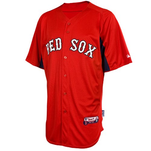 MLB Boston Red Sox Authentic Home Cool Base Batting Practice Jersey, Red/Navy, Large On Sale