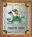 Notre Dame Fighting Irish Irish Stained Glass Wall Plaque