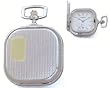 Pocket Watch - 14k Gold-plated Two-tone Chrome Roman Numeral Squared Pocket Watch