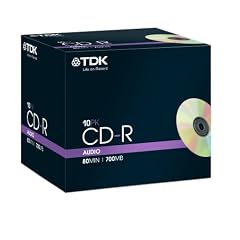 TDK T18776 Audio CD-R Rohling 700MB / 80 Minuten in Jewel Case (10 St�ck) 40x Speed - speziell f�r Audio-Anwendungen