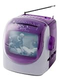 GPX TVP2CT 5' Black & White TV (Purple)