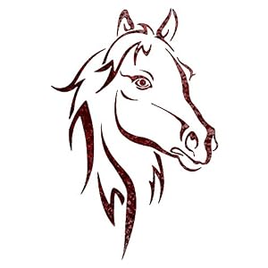 Amazon.com: J BOUTIQUE STENCILS Horse Head Animal wall stencils for ...